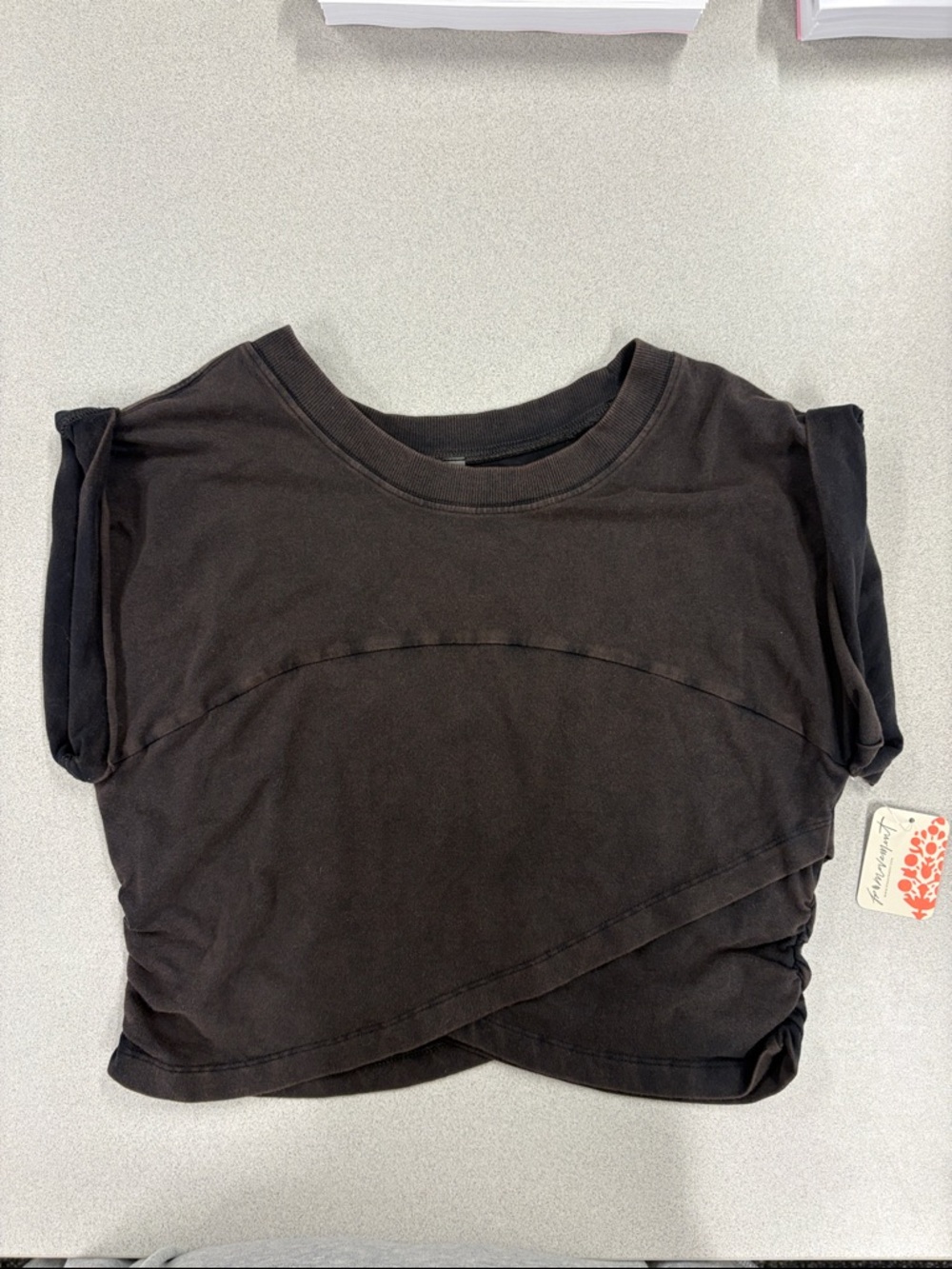 FP Movement by Free People Hot Shot Crossover Top - Cropped Muscle Tee - L, NWT